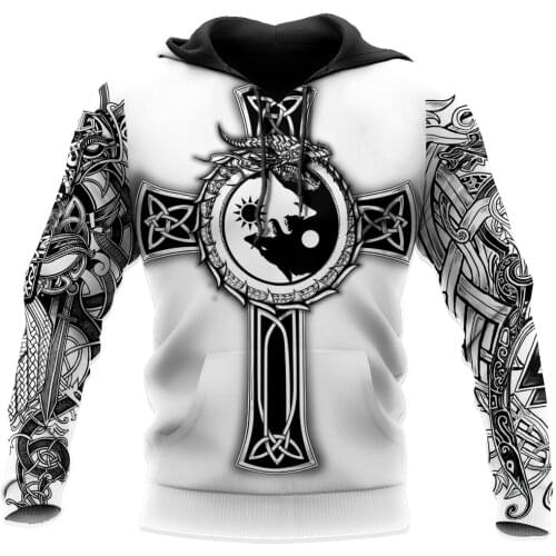 2021 Autumn Fashion Hoodies Beautiful Dragon Tatoo Wolf 3D Printed Hoodies Unisex Zip Pullover Casual Harajuku Streetwear