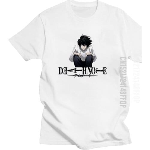 Death Note T-shirt Men Japan Anime T Shirt 100% Cotton Novelty Design Japanese Manga Tops Tees O Neck Camiseta