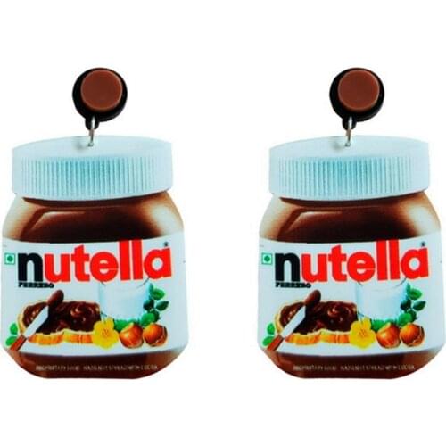 Geometric Big Acrylic Chocolate Sauce Bottle Drop Earrings Creative Funny Printing Bottle Earrings For Women Fashion Jewelry