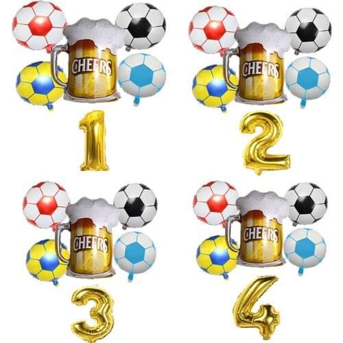 Hot Soccer Football Theme Party Supplies Baby Shower Birthday Decoration Tablewares Set Paper Plates Cups Napkin Candy Bag Box