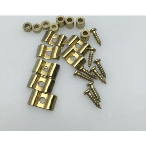 KAISH 5 Sets Guitar String Trees Guitar Guide Retainer Dark GOLD