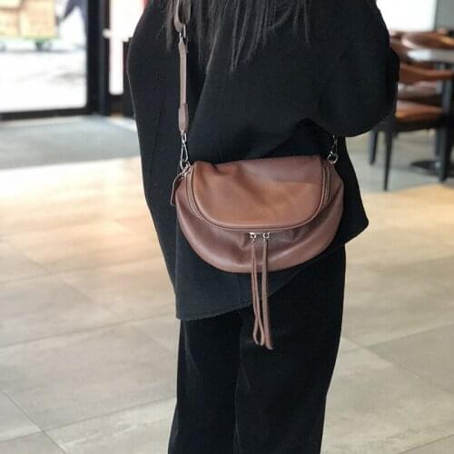 Tide Joker Soft Head Layer Cowhide Leisure Classic Retro Shoulder Bags Fashion Leisure Leather Contracted Women Handbag