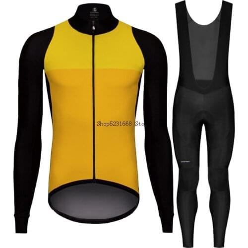 Etxeondo Pro Team Long Sleeve Cycling Jersey Set Bib Pants Ropa Ciclismo Bicycle Clothing MTB Bike Jersey Uniform Men Clothes