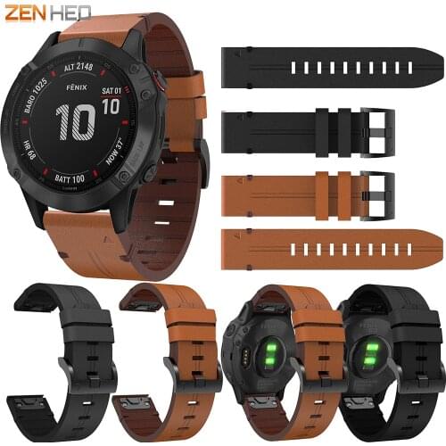 20mm Leather Strap For Garmin Fenix 6S/6S Pro Smart Watch Band Replacement Quick Release Watchband for Garmin Fenix 5S/5S Plus