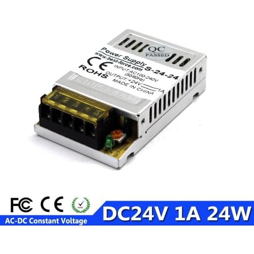 Best Price DC24V 1A 24W Power Supply Switch Led Driver Transformers 100-240v AC-dc 24v for Strip Light CNC Machine DIY LED CCTV