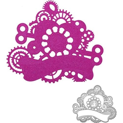 Gear Heart Metal Cutting Dies Scrapbooking Stencil DIY Paper Card Decorative Embossing Craft Dies New