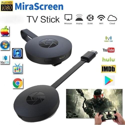 Miracast Android TV Stick MiraScreen WiFi HDMI-compatible TV Dongle Receiver 1080P Display DLNA Airplay Media Streamer Adapter