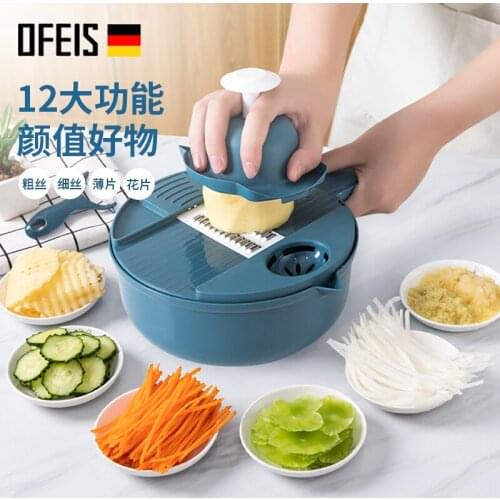 OFEIS Multifunctional Vegetable Slicer Kitchen Vegetable Cutting Artifact Household Grater Cutting Potato Shreds Peeler Slicer