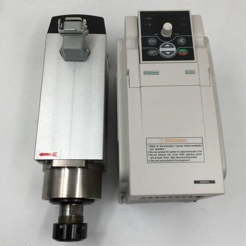 2.2KW Air cooled CNC Engraving Spindle Motor Kit ER25 4 Bearings + 2.2KW 220V VFD Drive Inverter for CNC Router