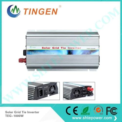 MPPT solar inverter 1000W 1KW 24-45V DC input 36V solar pv Grid Tie Pure sine wave power inverter AC output 190-260V