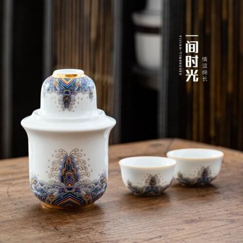 Warm wine pot cup set old style yellow wine scalding Chinese style antique liquor baijiu Japanese sake wineware