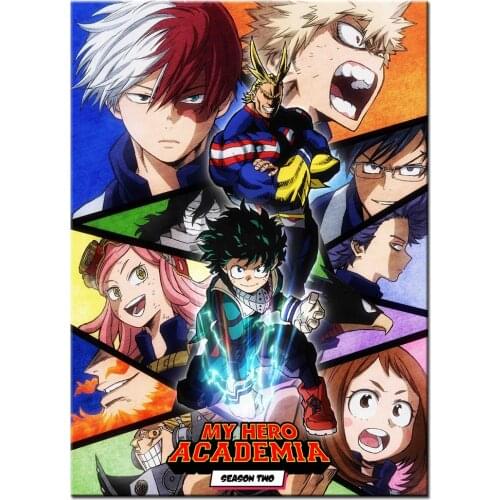 New My Hero Academia Poster Painting Japanese Anime Wall Hanging Canvas Pictures Home Art Decoration Wall Stickers