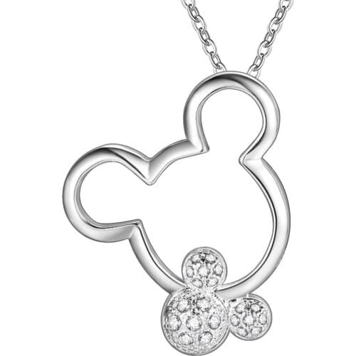 Wholesale Charm Silver Color Pendants For Women Fashion Jewelry Necklace Lady Fashion Jewelry Pendant Mouse AN671