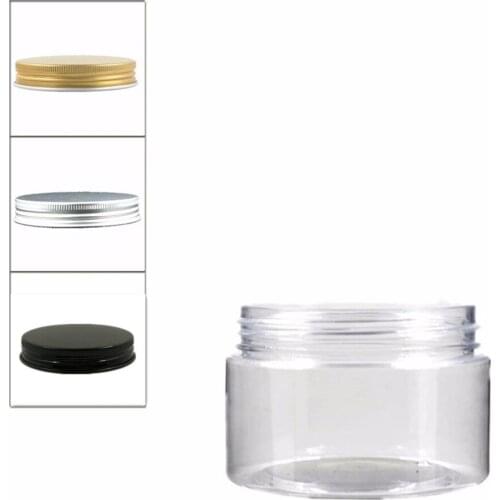 15pcs/Lot 120ml Clear Pet Jar with Screw Aluminium Cap W/Pe Liner ,Jar,Cosmetic Jar,Plastic Container,Bottle