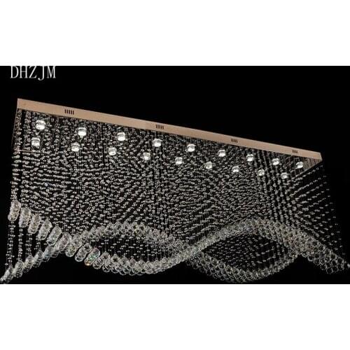 Luxury penthouse large hotel amp Crystal Light House Hall lobby staircase crystal lamps hanging lustre home highting