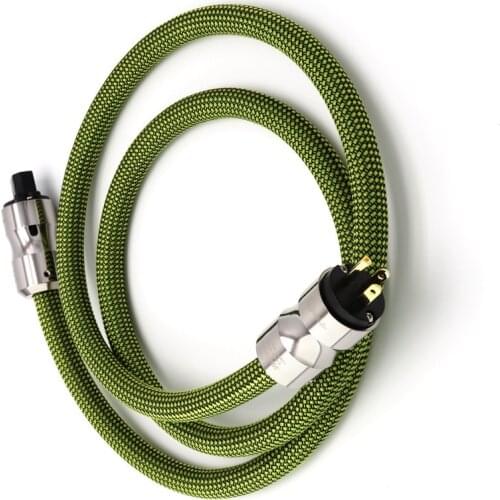 Hifi Power Amplifier Line CD Tube AMP Power Cord Plug EU US Green Wire Hifi New 2020