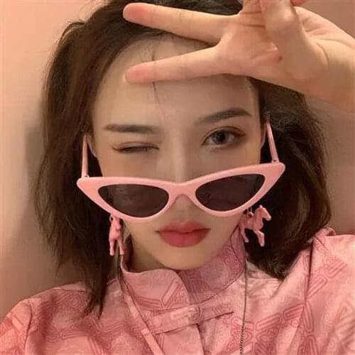 Women Cat Eye Sunglasses Small Size Brand Designer Fashion Retro Ladies Sun Glasses Female Black Purple Red Glasses UV400