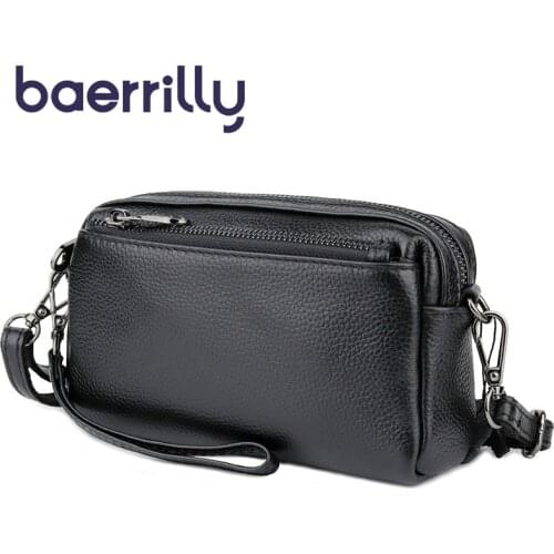 Genuine Leather Woman Coin Purse Bag Phone Pocket Shoulder Bags Female Crossbody Bag Money Pocket Women Wallets Bolsa Feminina