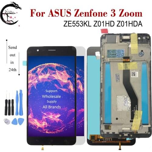 5.5" LCD With Frame For ASUS Zenfone 3 Zoom ZE553KL LCD Z01HD Z01HDA LCD Display Screen Touch Digitizer Assembly ZE553KL Display