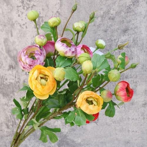 1/2pcs Artificial Flower Silk Tea Rose Lotus 65cm 5 Heads Fake Plant Home Garden Party Decoration Accessories Bouquet