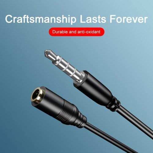 1pcs 3.5mm Earphone Extension Cable Public To Female Audio Cable Headphone 0.75m Aux Line Car Audio Extension Cable Reduce Noise