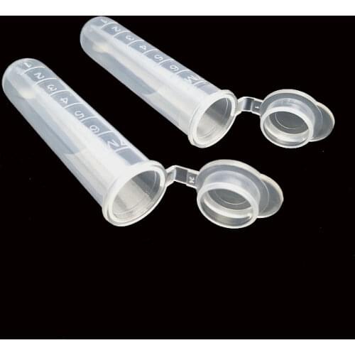 2ml, 5ml, 7ml 10ml 200/300/500PCS Micro Laboratory Sample container Test Tubing Vial plastic centrifuge tube with cap