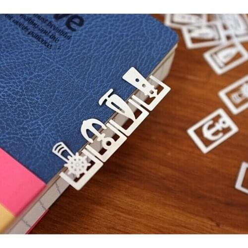 60 pcs/3 Box Mini Fairy Cartoon Silver White Metal Bookmark Memo Paperclip Book Marker Office School Student Gift Supplies H6408