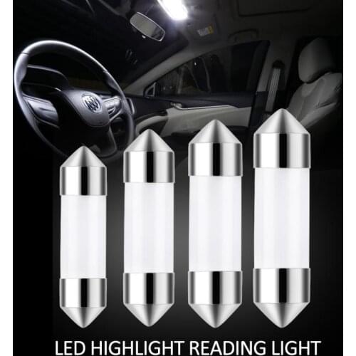 Car Signal Light C5W COB Car LED Bulb 41mm 39mm 36mm 31mm Car Interior Reading Light Source White License Plate Light Accessorie