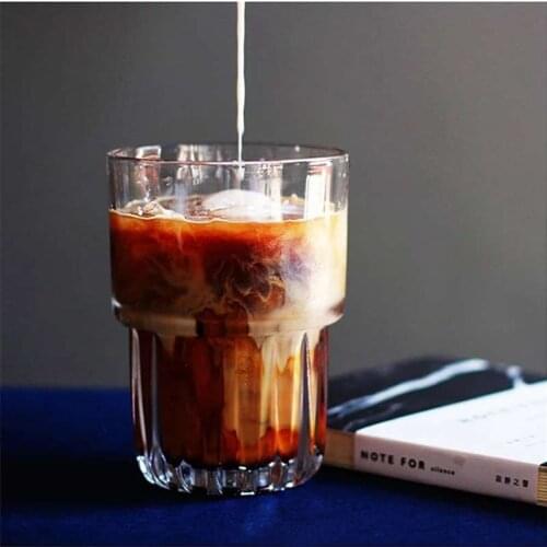 Lead-free Stripe Cocktail Glass Heat-resistant Coffee Mug Home Milk Juice Tea Cup Bar Party Whiskey Glass Drinkwar 142/260/350ml