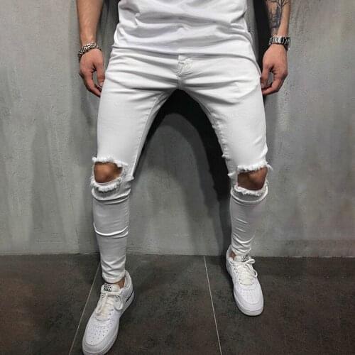 2021 Mens Tight Fashion Casual Solid Color Hole Waist Pants Thin Fashion Casual Streetwear Trousers Sweatpants Mens