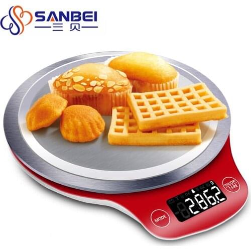 SANBEI 3000g 0.1g Digital Weighing Scale LCD DisplayJewelry Stainless Steel Food Diet Kitchen Cooking Weight Balance Electronic
