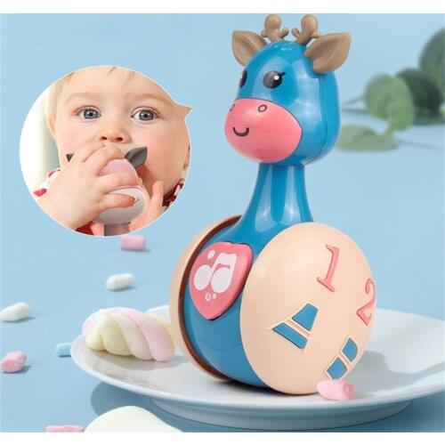 Baby Flashing Teether Rattle Toys 0-12M Music Rabbit Hand Bells Infant Pacifier Weep Tear Mobile Newborn Early Educational Toys