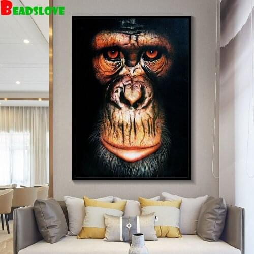 DIY Diamond Painting Picture of Rhinestones diamond embroidery Gorilla Home Decoration G26
