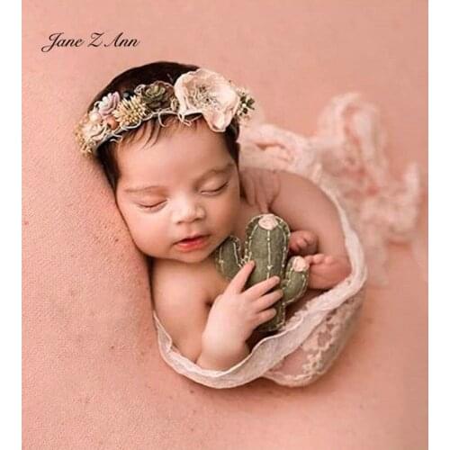 Jane Z Ann Creative cactus theme handmade headdress small doll backdrop newborn photography props studio shooting accessories