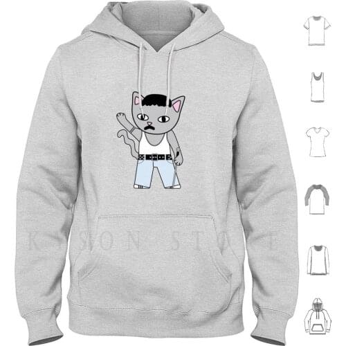 Freddiemeow Jeans Hoodies Long Sleeve Meow Recent Meow Purr Purr Recent Cat Cat Recent Rock Star Recent Rock