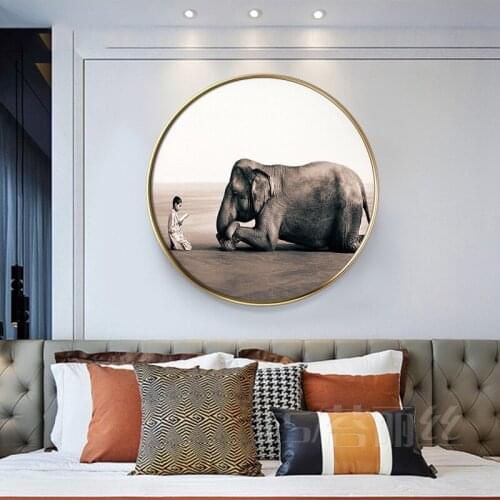 EECAMAIL Elephant Diamond Painting Mo Drill Fresh Flowers Triptych Diamond Embroidered Bedroom Simple Modern Living Room Diamond