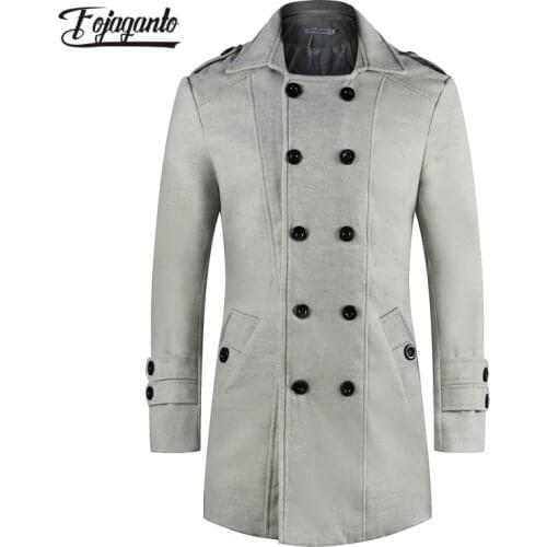 Мужские двубортные пальто Fojaganto China At AliExpress