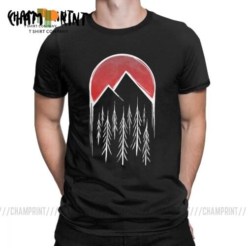 Twin Peaks T Shirts Men Cooper Red Pine Tree Moon High Quality Tops Short Sleeve 2019 Fashion T-Shirt O Neck Cotton Tees