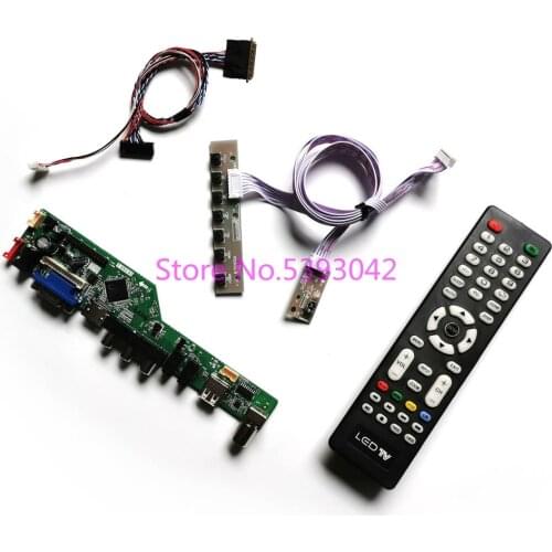 KIT for N156BGE-L11/L21/L31/L41/L51/L52/L61/L62/LA1/LB1 1366*768 Keypad 40-Pin LCD panel VGA AV LVDS TV control drive board