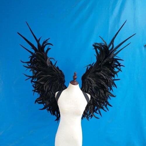 Cosplay Adult big size black Feather angel Wings Photo Prop Stage Show angel wing Halloween Costume Wedding Party Supplies