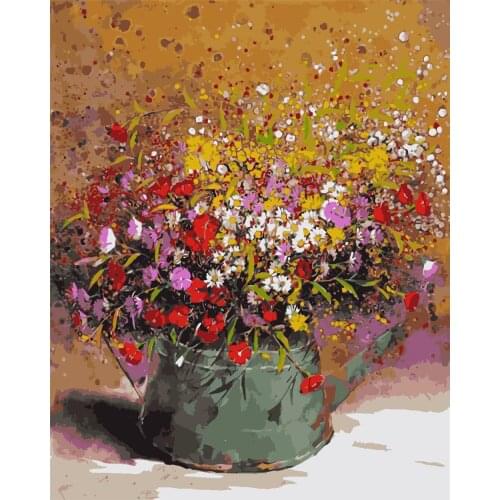 Mosaic Love Diy Painting By Number Canvas Kits Dog Unique Gift Frameless Acrylic Paint Coloring By Numbers Animal Decor For Home