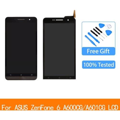 Original 6.0" Display For ASUS Zenfone 6 A600CG A601CG T00G LCD Touch Screen Digitizer Assembly With Frame Replacement