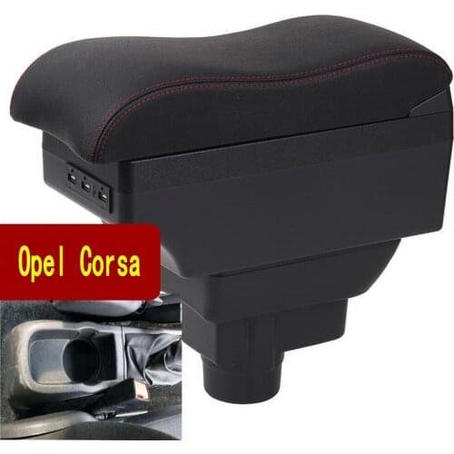 For Opel Corsa Armrest Box Opel Corsa D Universal Car Central Armrest Storage Box cup holder ashtray modification accessories
