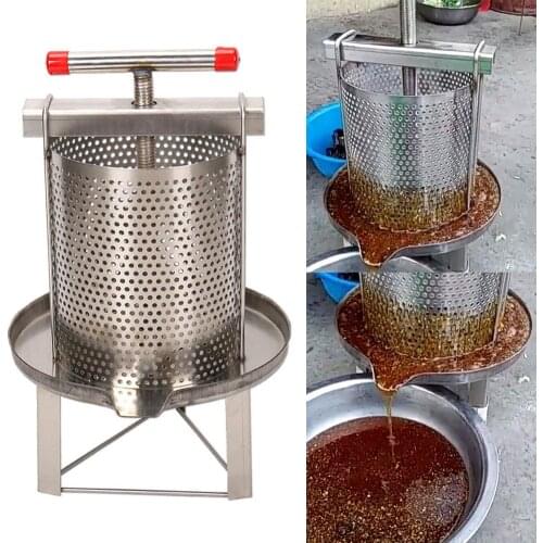 New Stainless Steel Household Manual Honey Presser Wax Press Beekeeping Tool Garden Supply