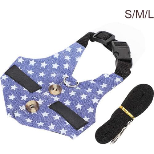 Adjustable Hamster Chest Strap Rabbit Leash Harness Breathable Chest Strap Traction Vest for Rabbit Hamster Small Pet Animal