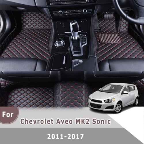 RHD Carpets For Chevrolet Aveo MK2 Sonic 2017 2016 2015 2014 2013 2012 2011 Car Floor Mats Auto Interior Accessories
