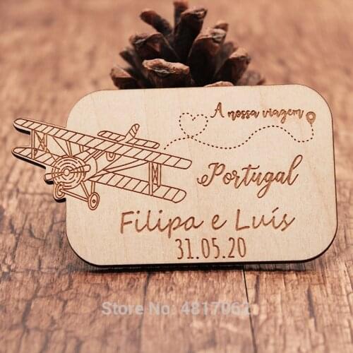 Destination Wedding Save The Date Magnet, Luggage Tag Save The Date Magnet, Destination Save The Date Magnet