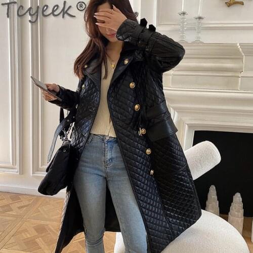 Tcyeek Womens Winter Leather Jackets