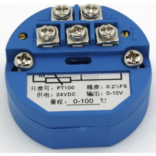FTT01 0-10V output 0-100C PT100 temperature transmitter module SBWZ temperature amplifier templifier