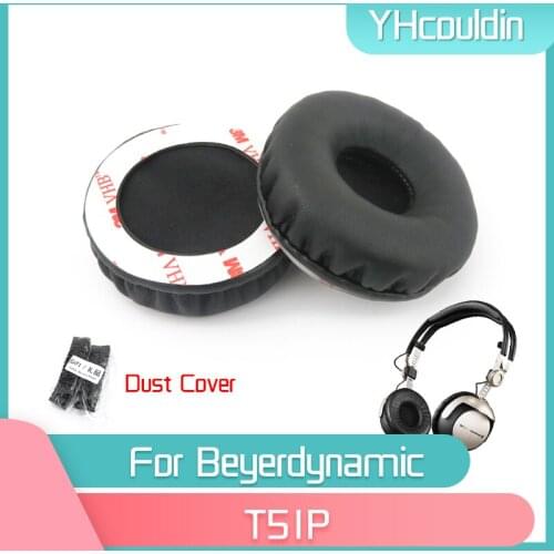 YHcouldin Earpads For Beyerdynamic T51P Headphone Accessaries Replacement Wrinkled Leather